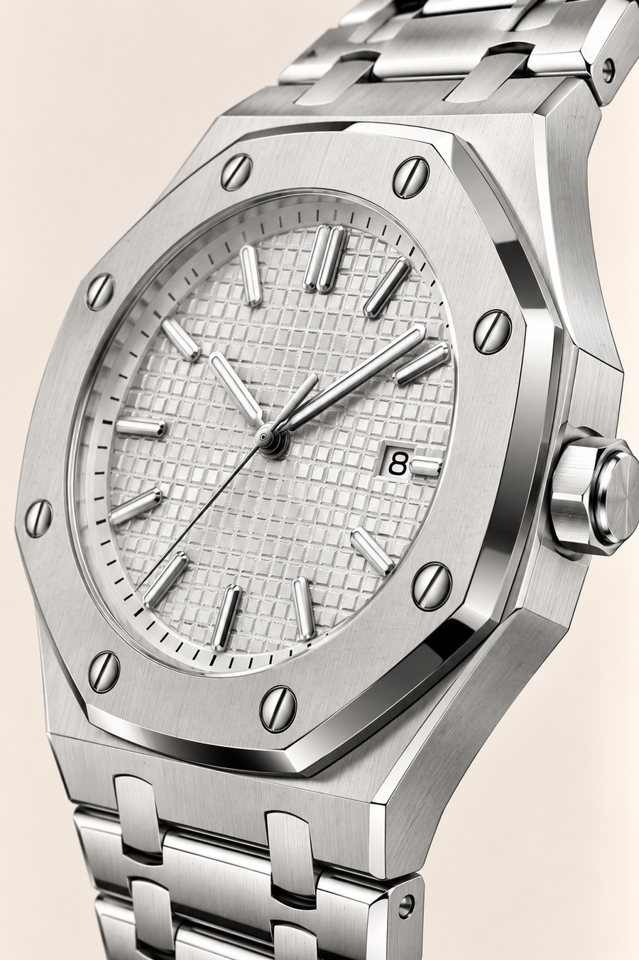 The Monaco Silver/Ice Watch