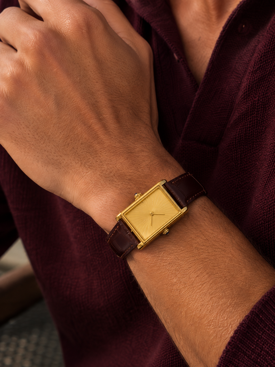 The Riviera Bordeaux/Gold Watch