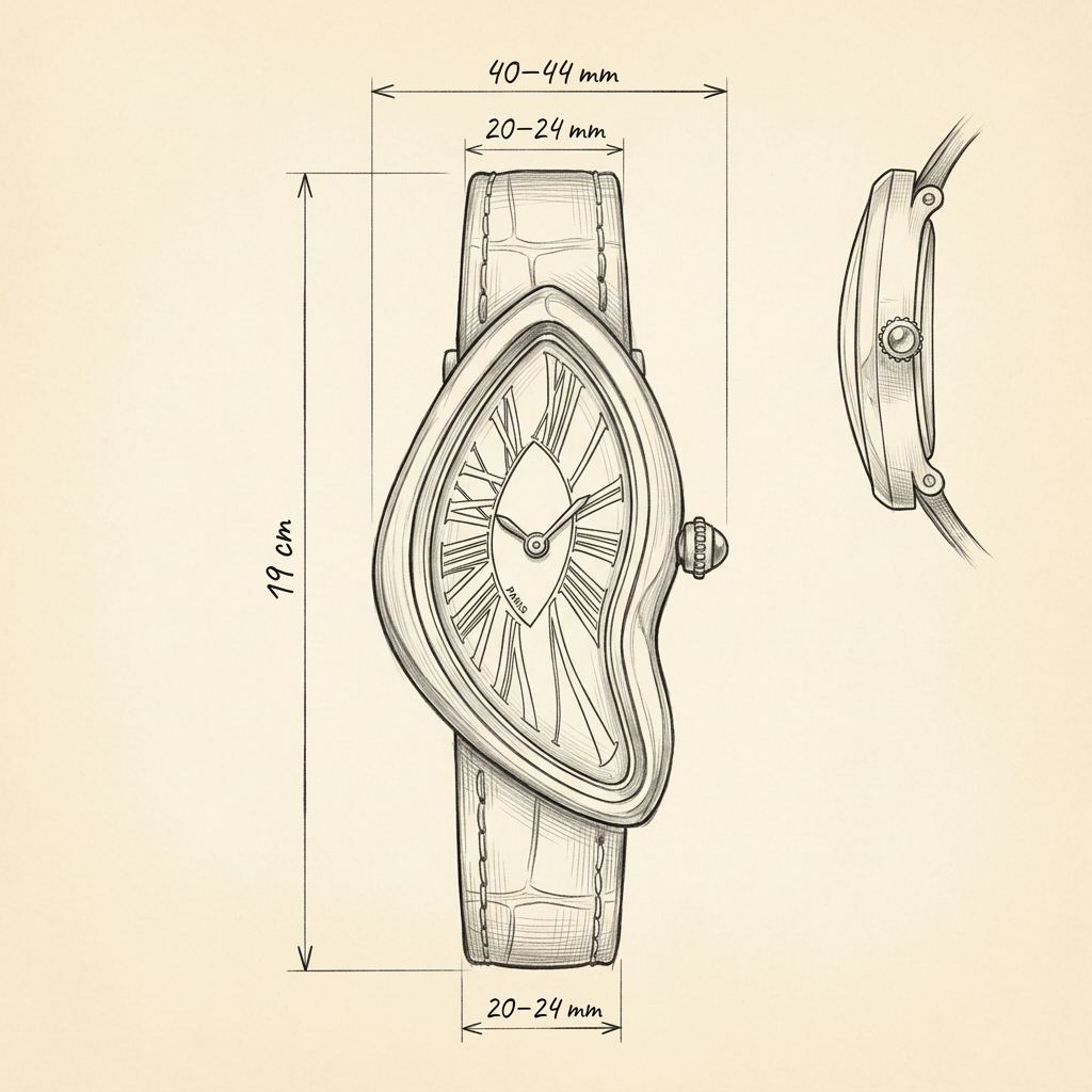 Disegno tecnico · The Mirage Black/Gold Watch