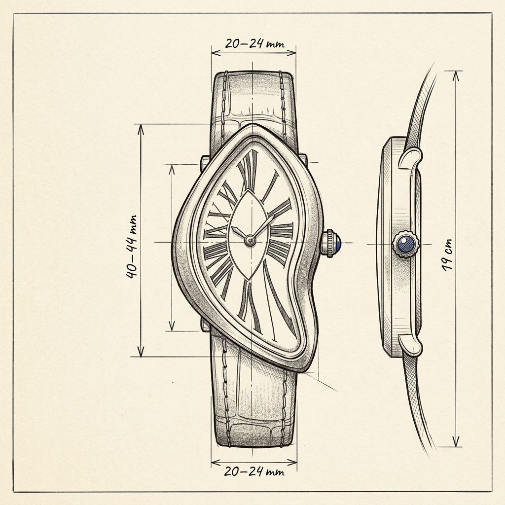 Disegno tecnico · The Mirage Bordeaux Watch