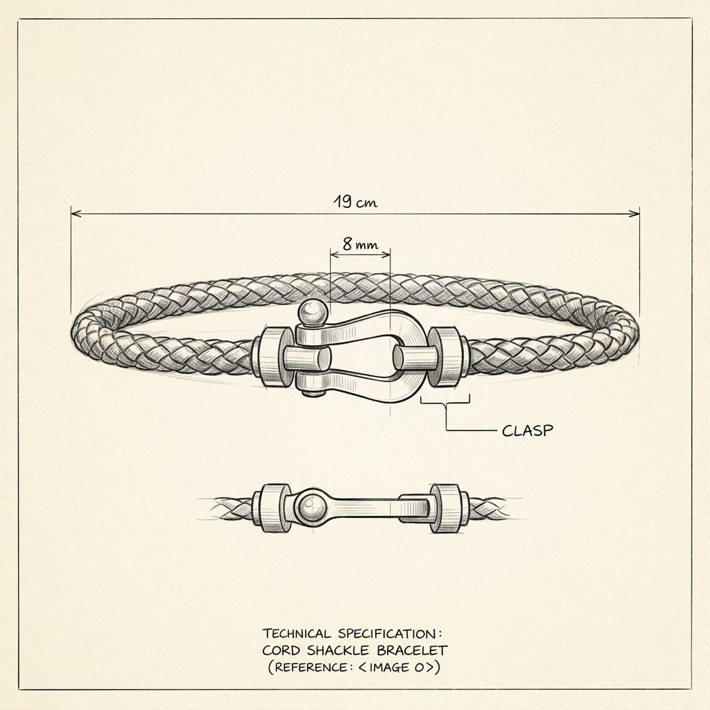 Technische Zeichnung · The Riviera Beige Rose Gold Bracelet