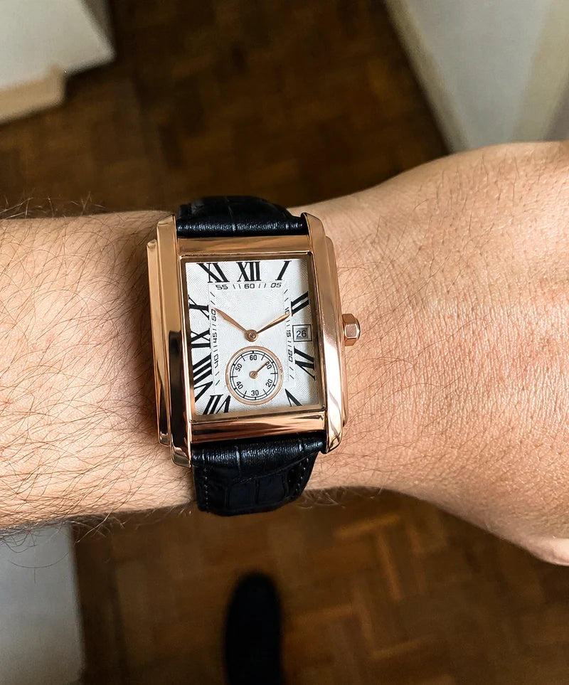 The Amalfi Black Rose Gold Watch